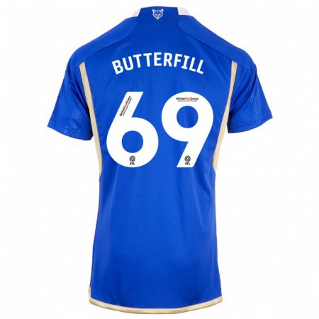 Kandiny Enfant Maillot Jack Butterfill #69 Bleu Tenues Domicile 2023/24 T-Shirt