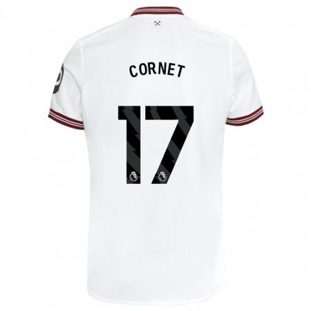 Kandiny Enfant Maillot Maxwel Cornet #17 Blanc Tenues Extérieur 2023/24 T-Shirt
