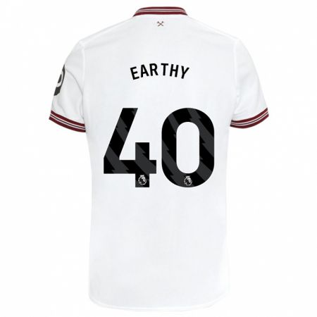Kandiny Enfant Maillot George Earthy #40 Blanc Tenues Extérieur 2023/24 T-Shirt