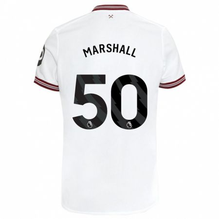 Kandiny Enfant Maillot Callum Marshall #50 Blanc Tenues Extérieur 2023/24 T-Shirt