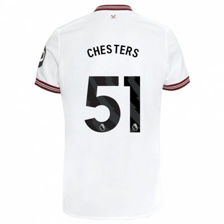 Kandiny Enfant Maillot Dan Chesters #51 Blanc Tenues Extérieur 2023/24 T-Shirt