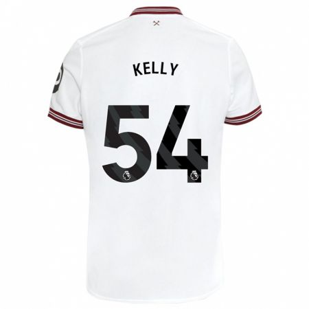 Kandiny Enfant Maillot Patrick Kelly #54 Blanc Tenues Extérieur 2023/24 T-Shirt