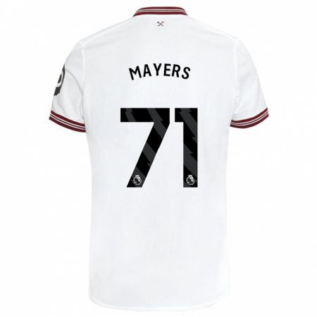 Kandiny Enfant Maillot Ezra Mayers #71 Blanc Tenues Extérieur 2023/24 T-Shirt