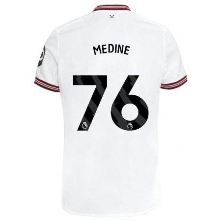 Kandiny Enfant Maillot Jethro Medine #76 Blanc Tenues Extérieur 2023/24 T-Shirt