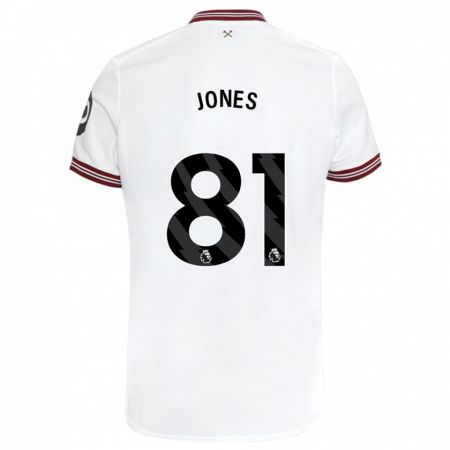 Kandiny Enfant Maillot Liam Jones #81 Blanc Tenues Extérieur 2023/24 T-Shirt
