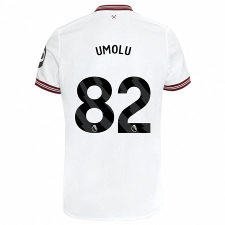 Kandiny Enfant Maillot Jemiah Umolu #82 Blanc Tenues Extérieur 2023/24 T-Shirt