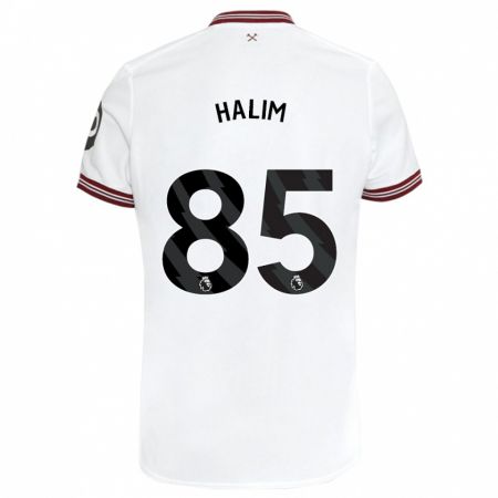 Kandiny Enfant Maillot Mehmet Halim #85 Blanc Tenues Extérieur 2023/24 T-Shirt