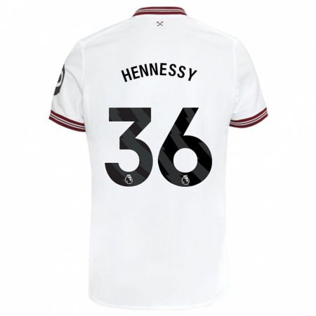 Kandiny Enfant Maillot Alexandra Hennessy #36 Blanc Tenues Extérieur 2023/24 T-Shirt