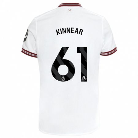 Kandiny Enfant Maillot Brian Kinnear #61 Blanc Tenues Extérieur 2023/24 T-Shirt