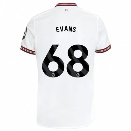 Kandiny Enfant Maillot Isaac Evans #68 Blanc Tenues Extérieur 2023/24 T-Shirt