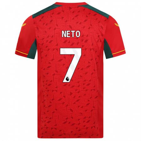 Kandiny Enfant Maillot Pedro Neto #7 Rouge Tenues Extérieur 2023/24 T-Shirt