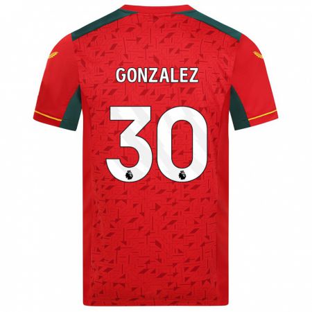 Kandiny Enfant Maillot Enso González #30 Rouge Tenues Extérieur 2023/24 T-Shirt