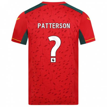 Kandiny Enfant Maillot Lennon Patterson #0 Rouge Tenues Extérieur 2023/24 T-Shirt