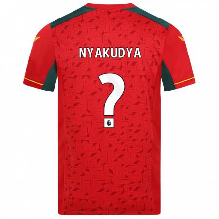 Kandiny Enfant Maillot Joshua Nyakudya #0 Rouge Tenues Extérieur 2023/24 T-Shirt