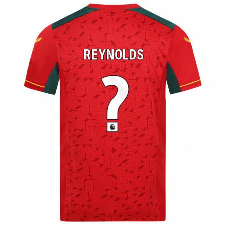 Kandiny Enfant Maillot Fabian Reynolds #0 Rouge Tenues Extérieur 2023/24 T-Shirt