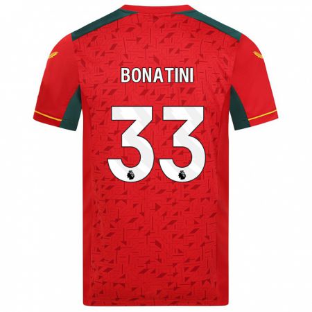 Kandiny Enfant Maillot Leo Bonatini #33 Rouge Tenues Extérieur 2023/24 T-Shirt