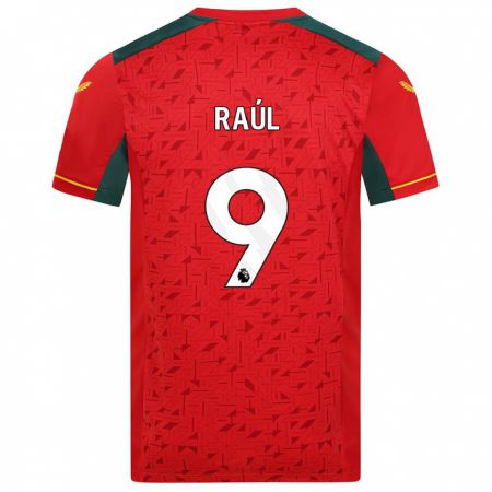 Kandiny Enfant Maillot Raul Jimenez #9 Rouge Tenues Extérieur 2023/24 T-Shirt