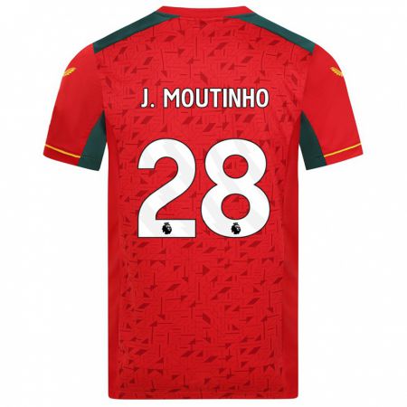 Kandiny Enfant Maillot Joao Moutinho #28 Rouge Tenues Extérieur 2023/24 T-Shirt