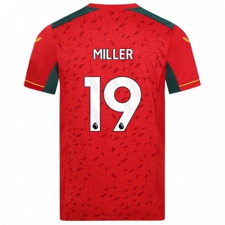 Kandiny Enfant Maillot Ali Miller #19 Rouge Tenues Extérieur 2023/24 T-Shirt