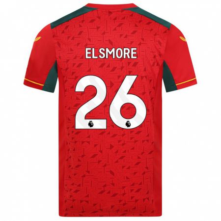 Kandiny Enfant Maillot Ria Elsmore #26 Rouge Tenues Extérieur 2023/24 T-Shirt