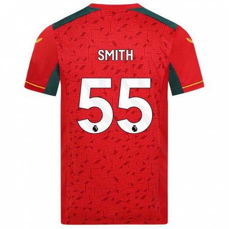 Kandiny Enfant Maillot Jackson Smith #55 Rouge Tenues Extérieur 2023/24 T-Shirt