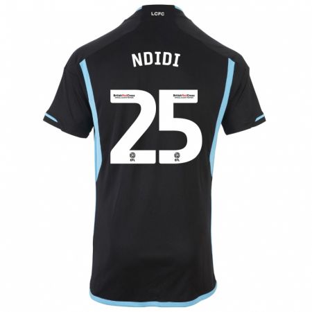 Kandiny Enfant Maillot Wilfred Ndidi #25 Noir Tenues Extérieur 2023/24 T-Shirt