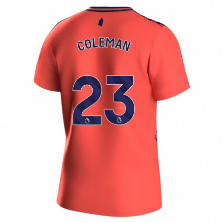 Kandiny Enfant Maillot Seamus Coleman #23 Corail Tenues Extérieur 2023/24 T-Shirt