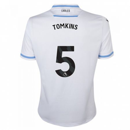 Kandiny Enfant Maillot James Tomkins #5 Blanc Tenues Extérieur 2023/24 T-Shirt