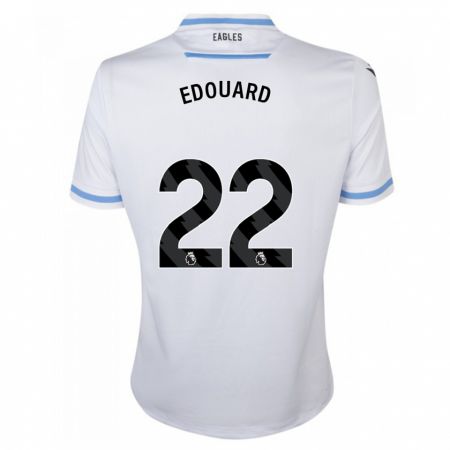 Kandiny Enfant Maillot Odsonne Edouard #22 Blanc Tenues Extérieur 2023/24 T-Shirt