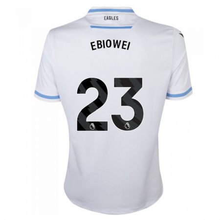 Kandiny Enfant Maillot Malcolm Ebiowei #23 Blanc Tenues Extérieur 2023/24 T-Shirt