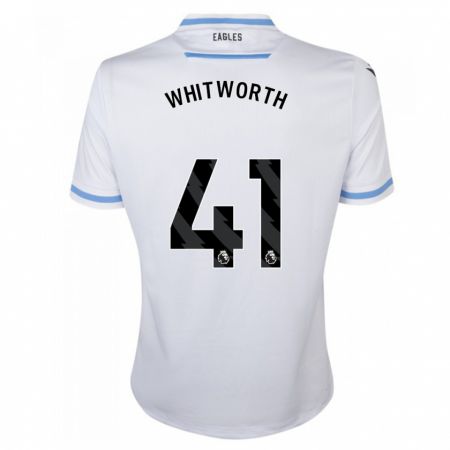 Kandiny Enfant Maillot Joe Whitworth #41 Blanc Tenues Extérieur 2023/24 T-Shirt