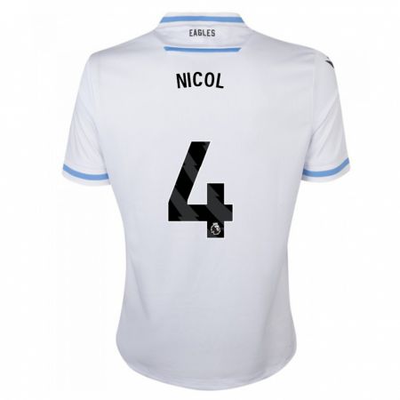 Kandiny Enfant Maillot Leigh Nicol #4 Blanc Tenues Extérieur 2023/24 T-Shirt