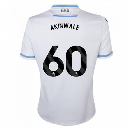 Kandiny Enfant Maillot Victor Akinwale #60 Blanc Tenues Extérieur 2023/24 T-Shirt