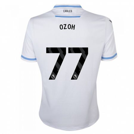 Kandiny Enfant Maillot David Ozoh #77 Blanc Tenues Extérieur 2023/24 T-Shirt
