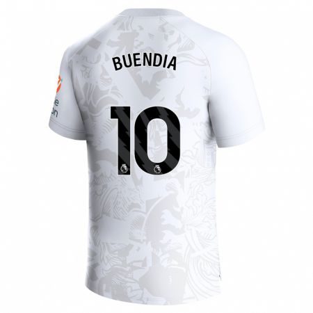 Kandiny Enfant Maillot Emiliano Buendía #10 Blanc Tenues Extérieur 2023/24 T-Shirt