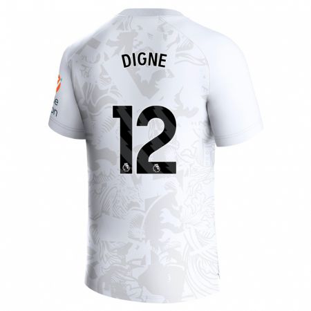 Kandiny Enfant Maillot Lucas Digne #12 Blanc Tenues Extérieur 2023/24 T-Shirt