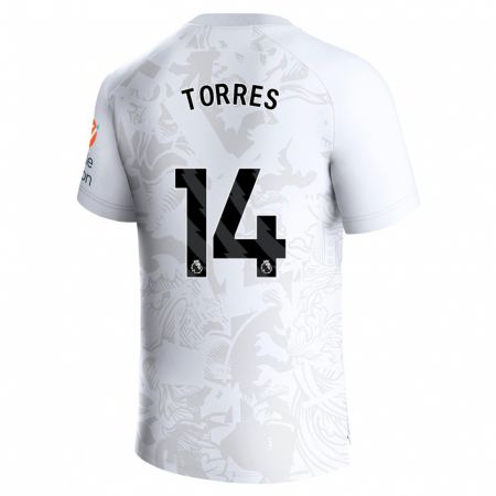 Kandiny Enfant Maillot Pau Torres #14 Blanc Tenues Extérieur 2023/24 T-Shirt