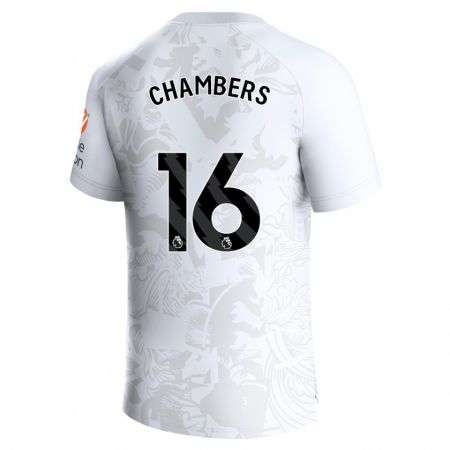 Kandiny Enfant Maillot Calum Chambers #16 Blanc Tenues Extérieur 2023/24 T-Shirt