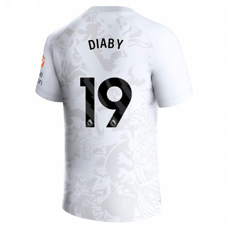Kandiny Enfant Maillot Moussa Diaby #19 Blanc Tenues Extérieur 2023/24 T-Shirt