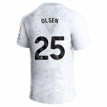 Kandiny Enfant Maillot Robin Olsen #25 Blanc Tenues Extérieur 2023/24 T-Shirt