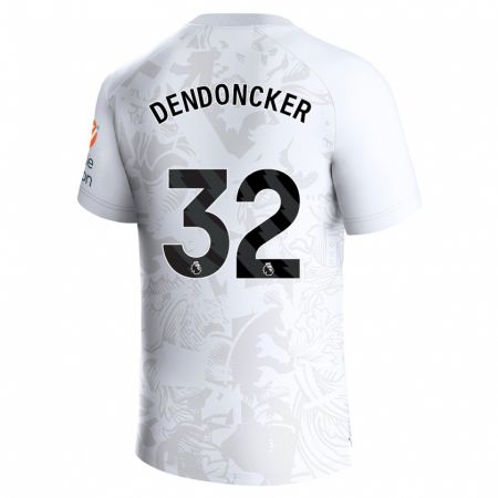 Kandiny Enfant Maillot Leander Dendoncker #32 Blanc Tenues Extérieur 2023/24 T-Shirt