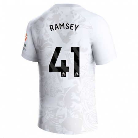 Kandiny Enfant Maillot Jacob Ramsey #41 Blanc Tenues Extérieur 2023/24 T-Shirt