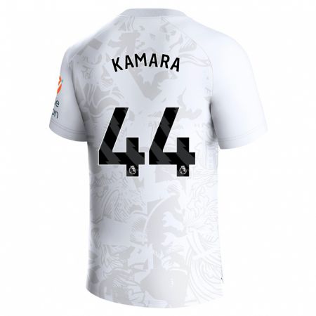 Kandiny Enfant Maillot Boubacar Kamara #44 Blanc Tenues Extérieur 2023/24 T-Shirt