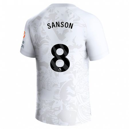 Kandiny Enfant Maillot Morgan Sanson #8 Blanc Tenues Extérieur 2023/24 T-Shirt