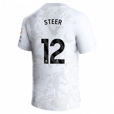 Kandiny Enfant Maillot Jed Steer #12 Blanc Tenues Extérieur 2023/24 T-Shirt