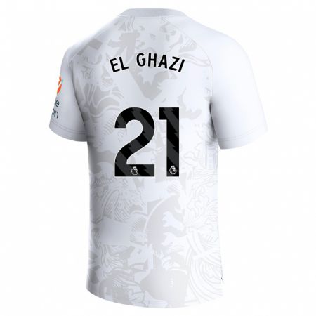 Kandiny Enfant Maillot Anwar El Ghazi #21 Blanc Tenues Extérieur 2023/24 T-Shirt