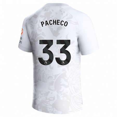 Kandiny Enfant Maillot Maz Pacheco #33 Blanc Tenues Extérieur 2023/24 T-Shirt