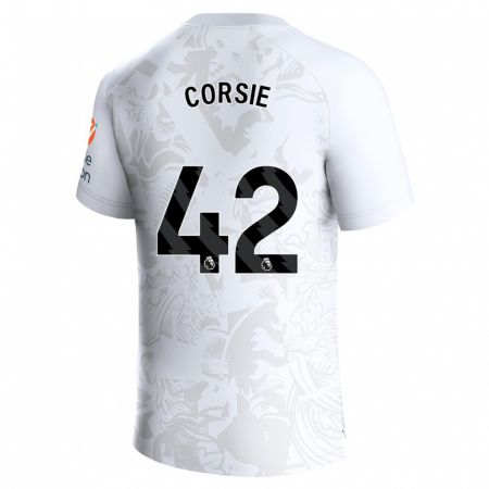 Kandiny Enfant Maillot Rachel Corsie #42 Blanc Tenues Extérieur 2023/24 T-Shirt