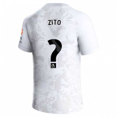 Kandiny Enfant Maillot Patrick Zito #0 Blanc Tenues Extérieur 2023/24 T-Shirt