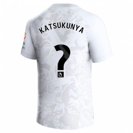 Kandiny Enfant Maillot Thierry Katsukunya #0 Blanc Tenues Extérieur 2023/24 T-Shirt